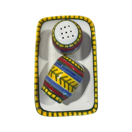 Handmade Salt Pepper Shakers Set Vulcano Sicilian Pottery De Simone Handmade Salt Pepper Shakers Set Vulcano Sicilian Pottery De Simone